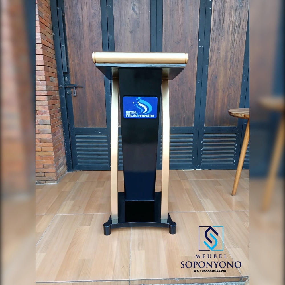 Mimbar Podium Minimalis Modern Ukiran Jati